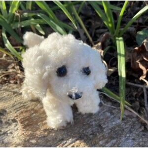 Build-A-Bear Workshop Maltipoo White Baby Puppy Dog Plush 6 Inch